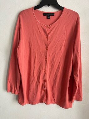 Josephine Chaus Coral Crewneck Knit Cardigan